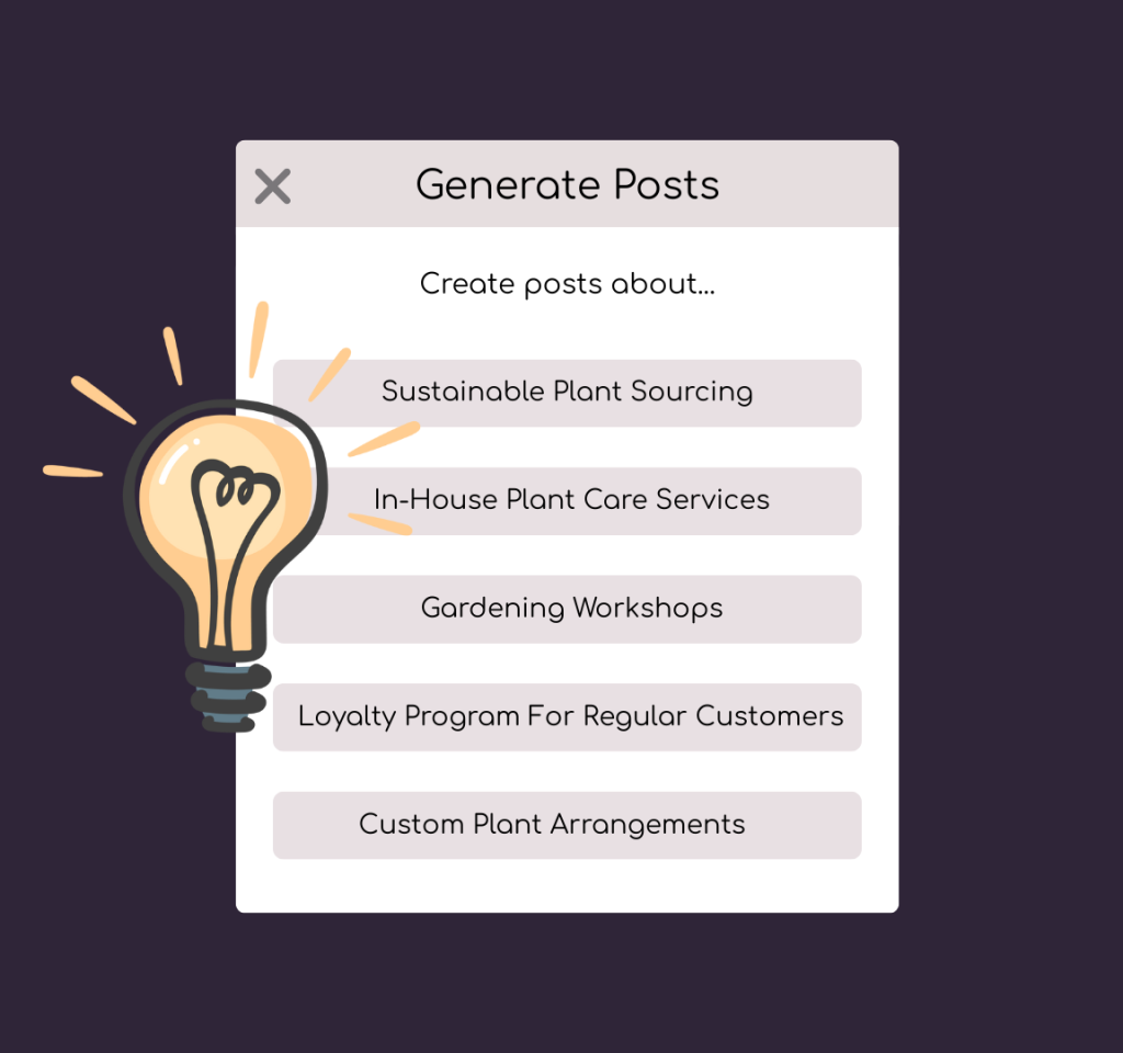 Post ideas generated by Tufa