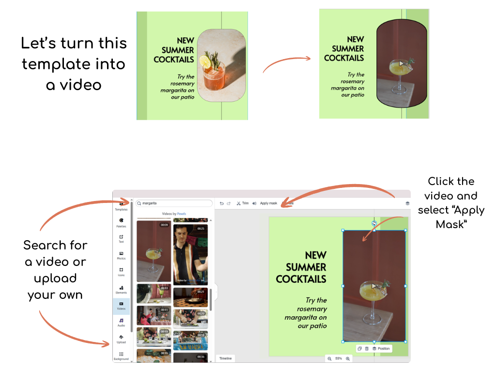 Turn a template into a video with Tufa