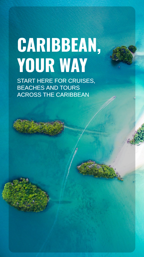 social media post for travel the caribbean