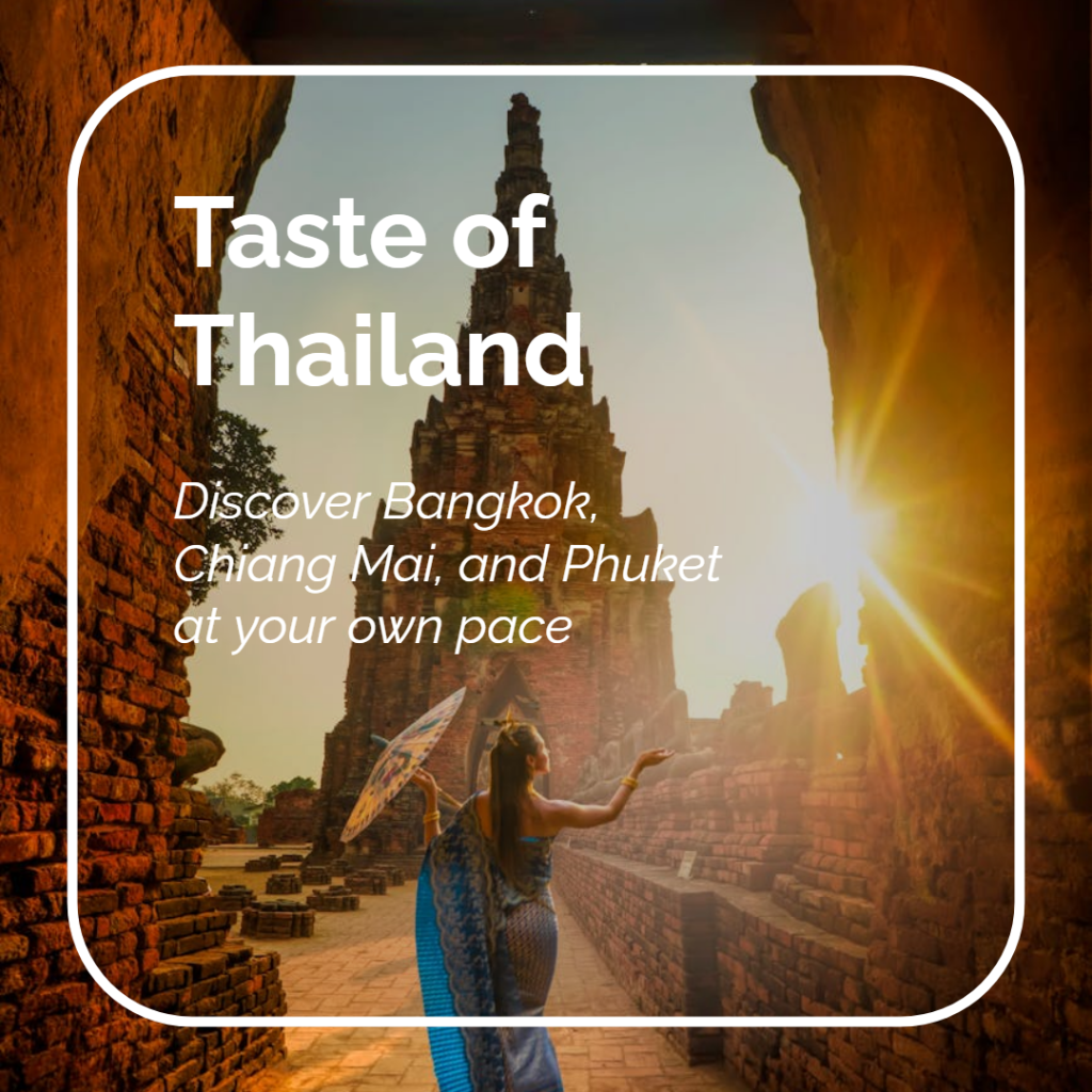 Social media post for traveling thailand