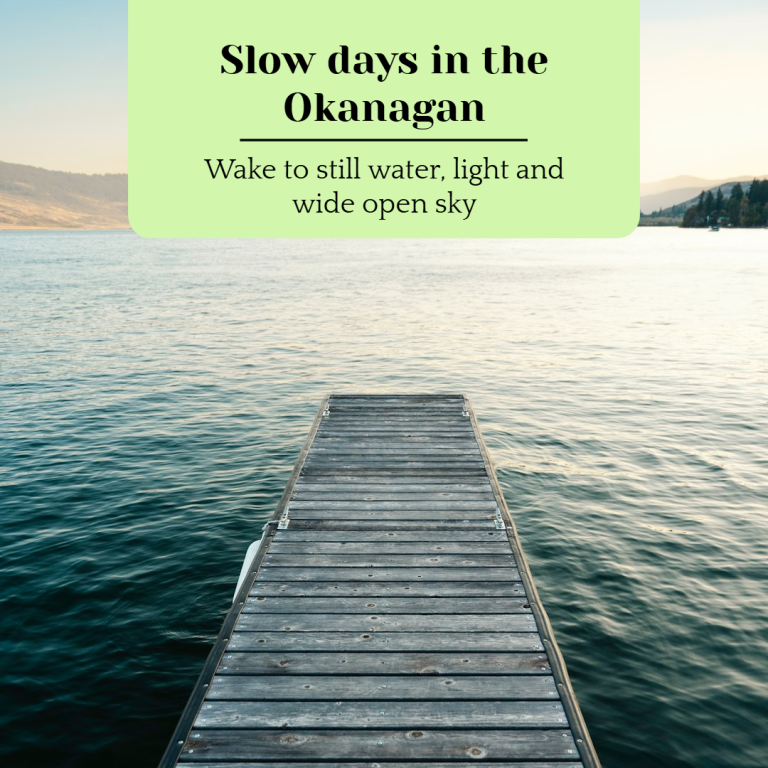 Social media post to promote travel in the Okanagan