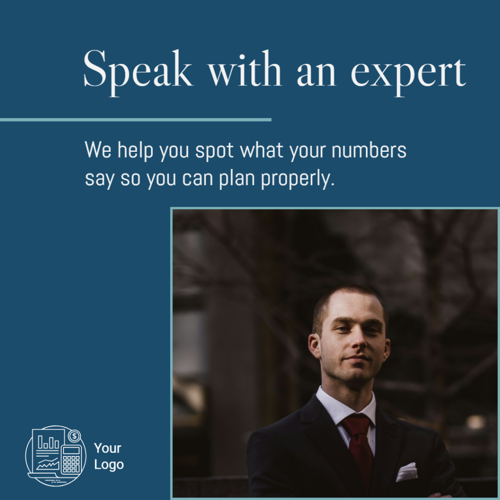 Example post of social media for accounting