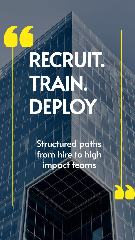 recruit. train. deploy